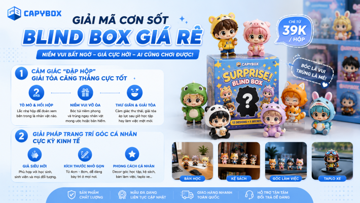 Blind box giá rẻ và trải nghiệm đập hộp của giới trẻ