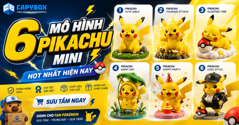 6 mô hình Pikachu mini hot nhất hiện nay