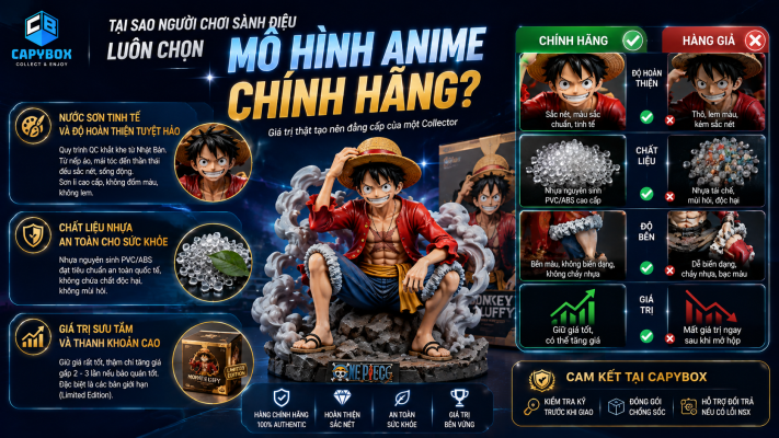 Tại sao nên chọn mô hình anime chính hãng với nước sơn tinh tế, chất liệu an toàn và giá trị sưu tầm cao